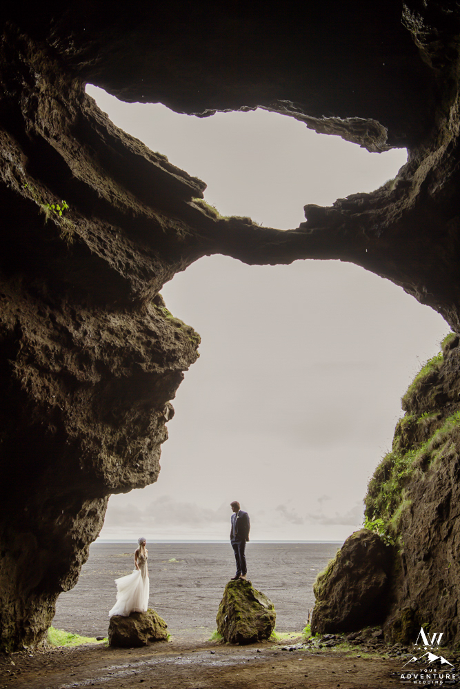 Hjorleifshofdi Cave Wedding Photos