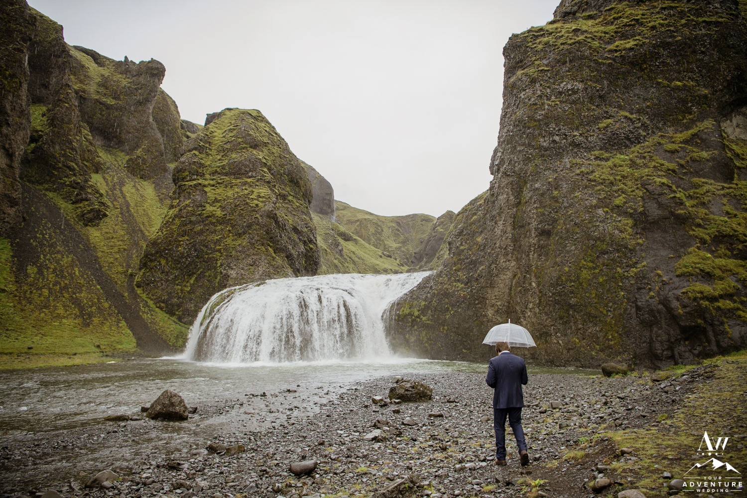Iceland Wedding Waterfall