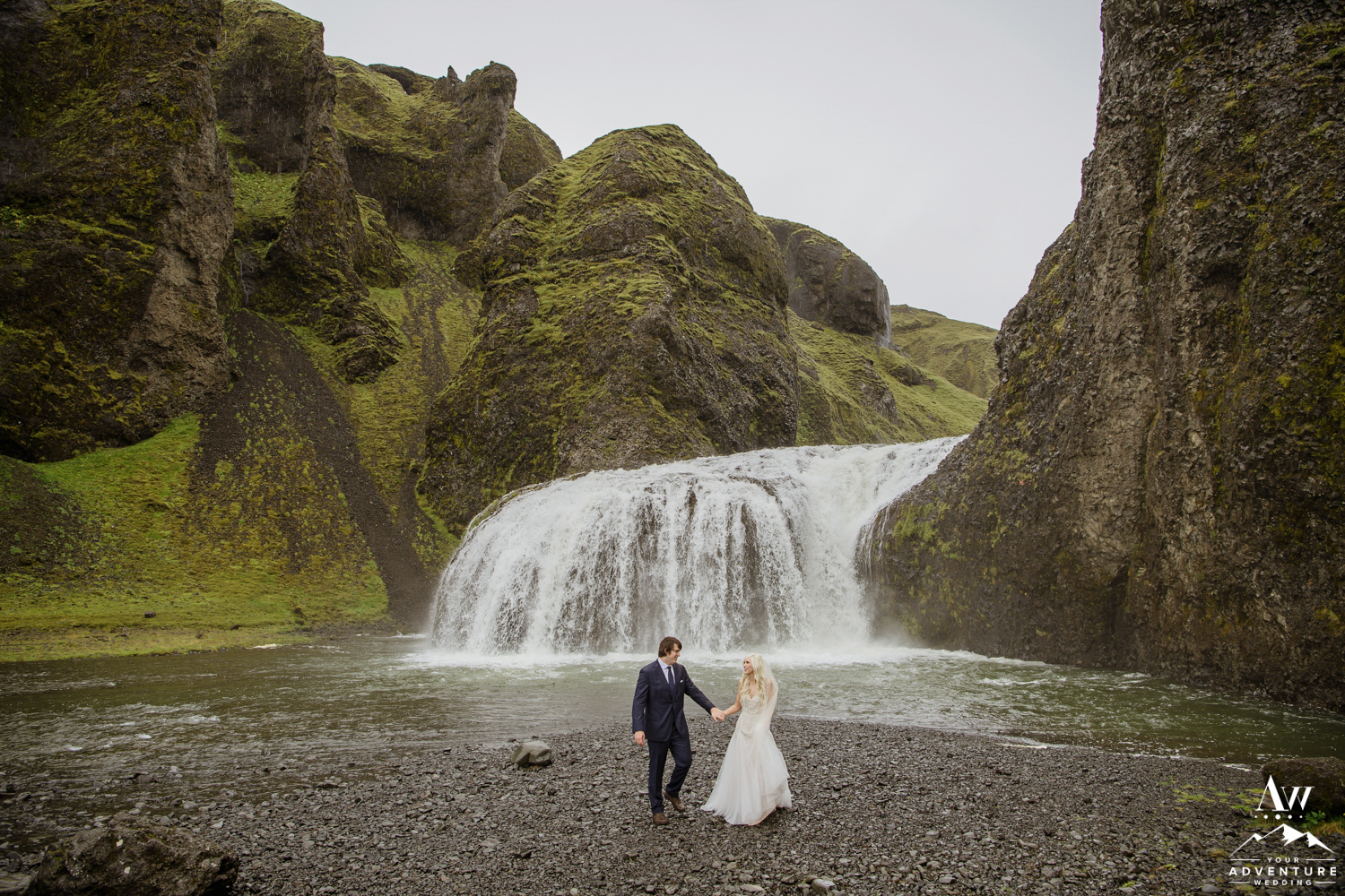 Stjornarfoss Waterfall Wedding