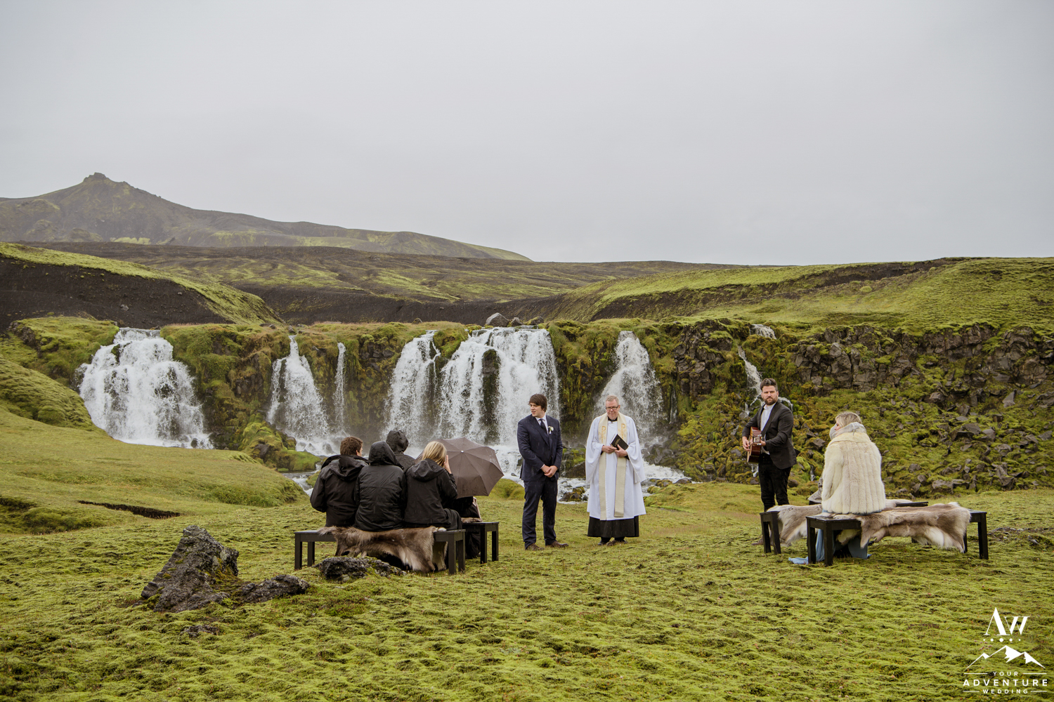 Iceland Wedding Ceremony at a Secret Waterfall