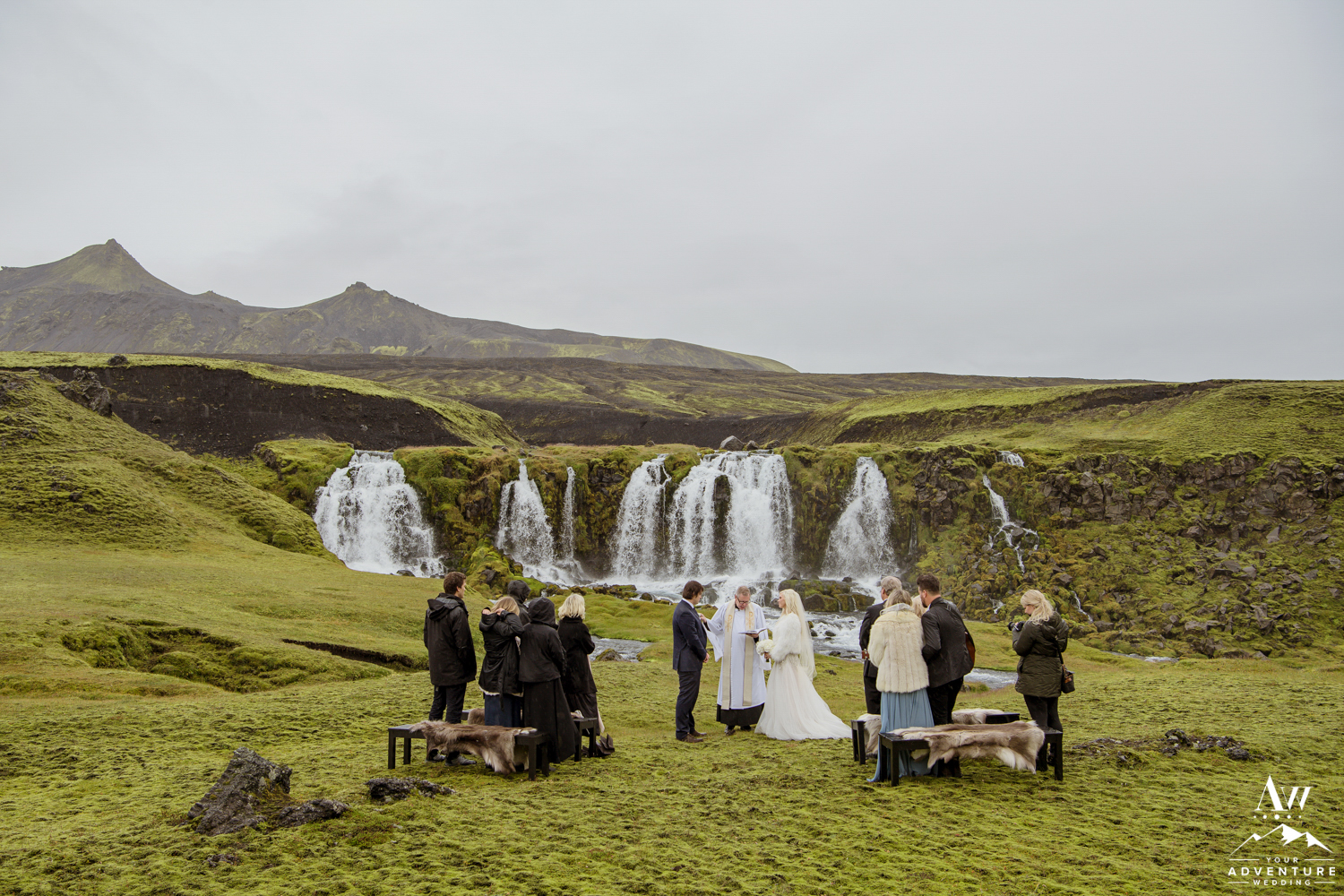 Iceland Wedding Ceremony at a Secret Waterfall