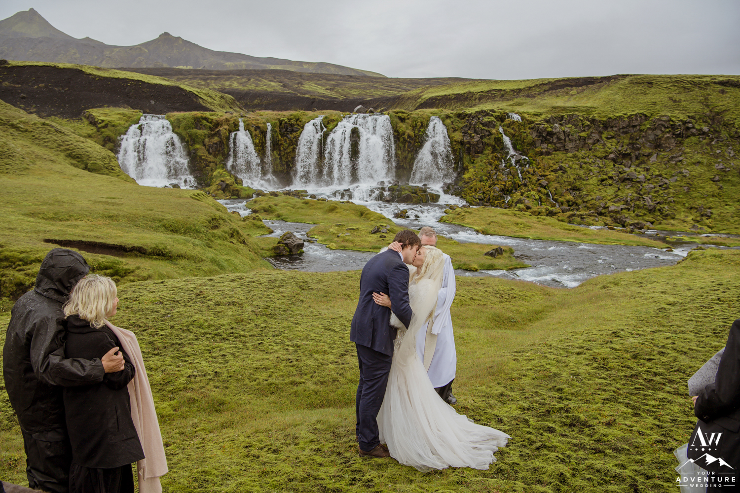 Iceland Wedding Ceremony at a Secret Waterfall