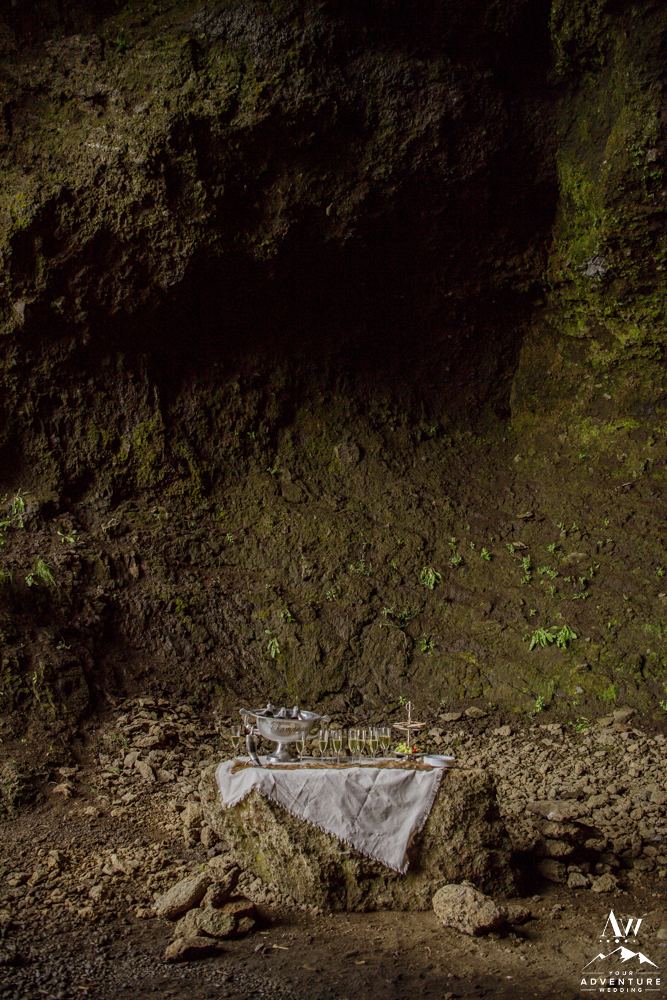 Luxury Champagne Toast Iceland Wedding