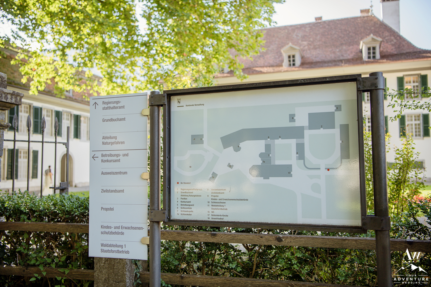 Legal Switzerland Wedding Ceremony Location Sign