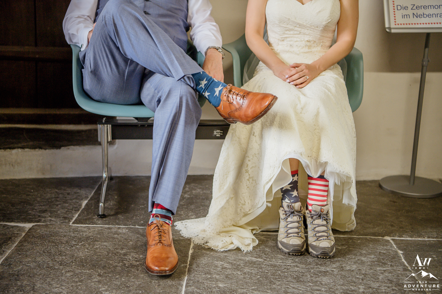 Couple waiting for their legal ceremony in Switzerland