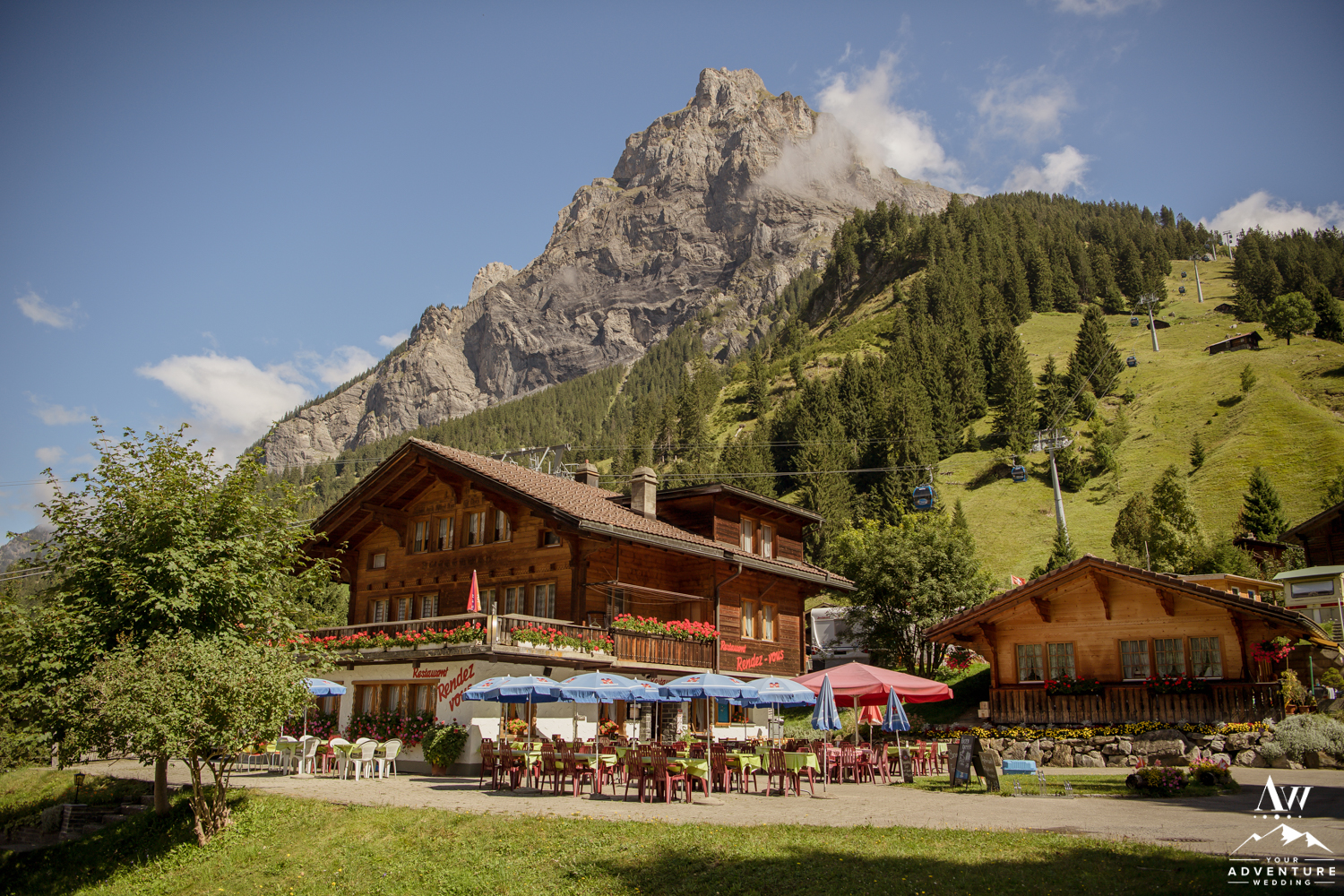 The entrance to oeschinensee gondola