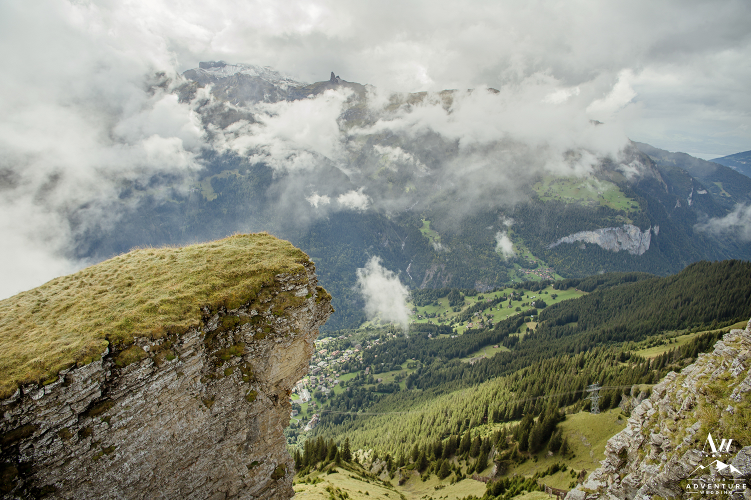 Cliff above Lauterbrunnen Switzerland