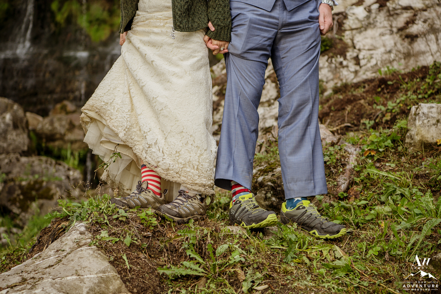 Switzerland Hiking Wedding Couples Boots