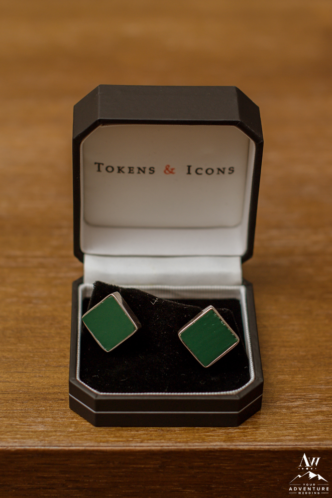 Switzerland Groom Details Green Cuff Links