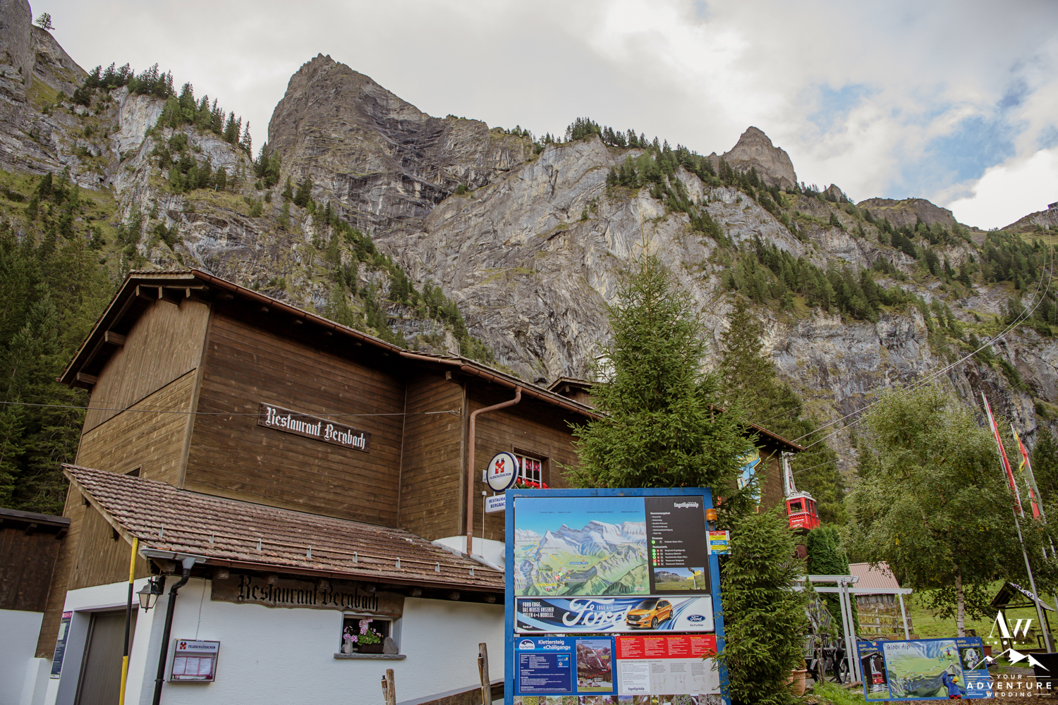 Engstligenalp mountain wedding starting point to lift