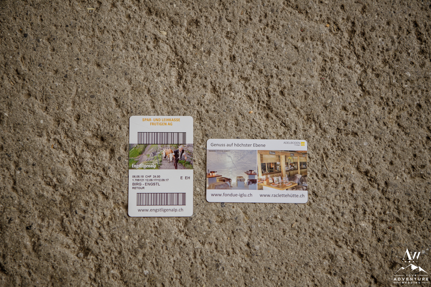 engstligenalp mountain tickets for adventurous elopement