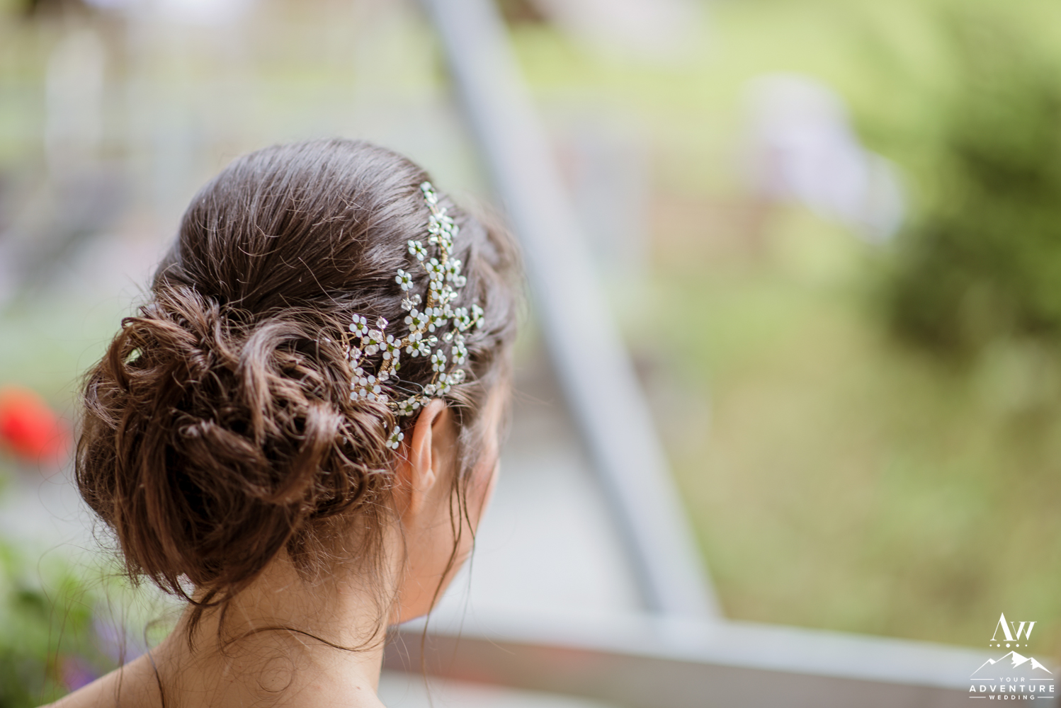 Switzerland Bride Hair style during elopement