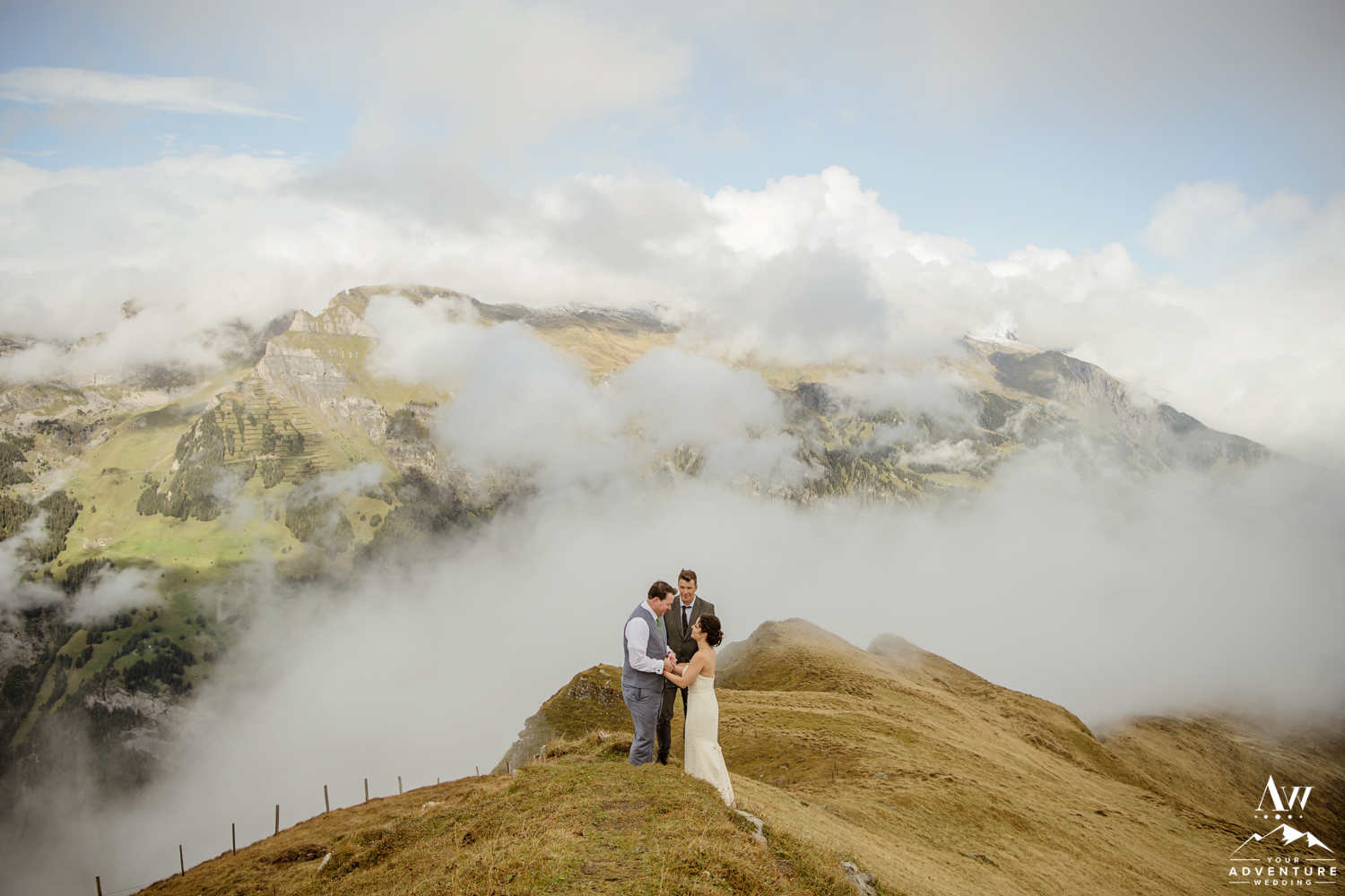 Alps Elopement in Switzerland on Männlichen Summit