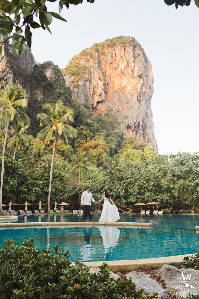 Thailand Wedding Couple at Rayavadee Resort