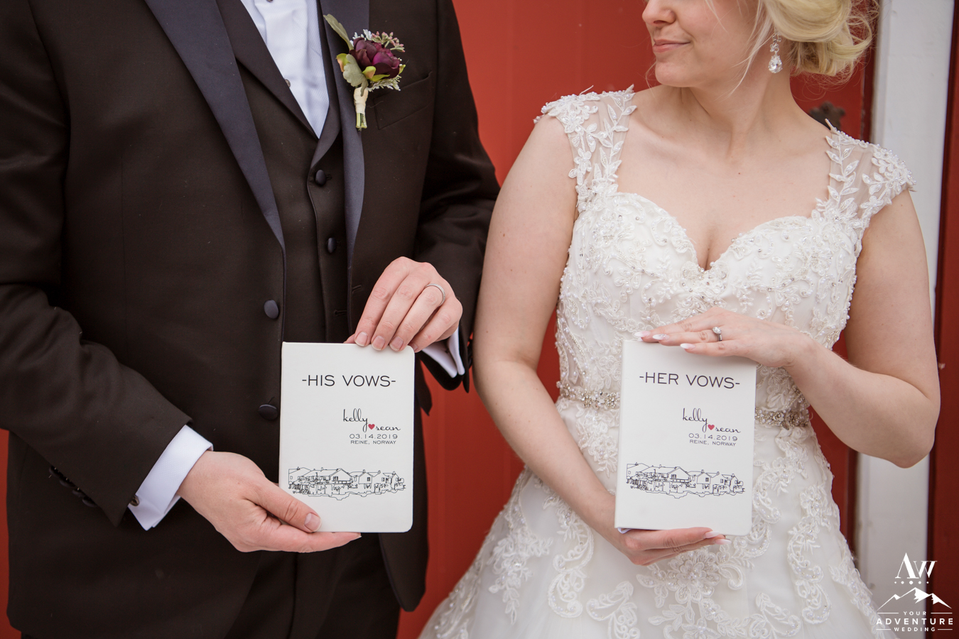 Vow Books for Lofoten Islands Norway Elopement