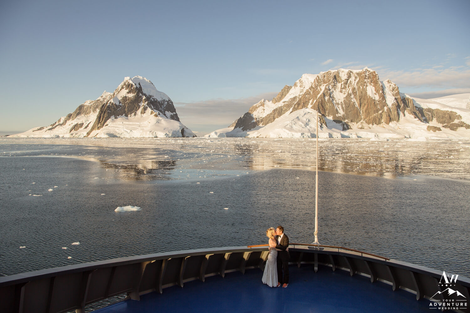 Wedding Couple aboard the Magellan Explorer Antarctica