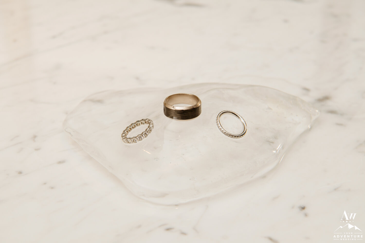 Antarctica Wedding rings on Ice