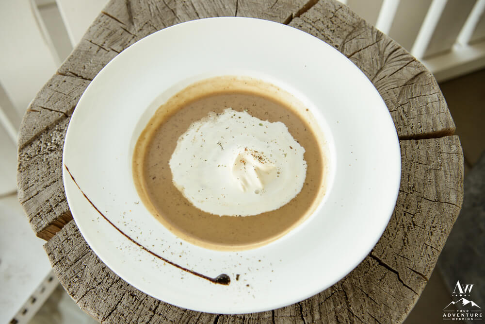 Mushroom Soup for Isle of Skye Wedding
