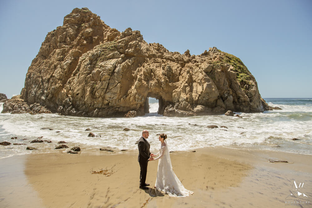 Big Sur Wedding Couple at Pfeiffer Beach