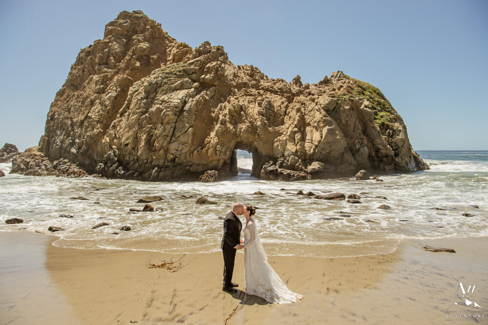 Big Sur Wedding Couple at Pfeiffer Beach