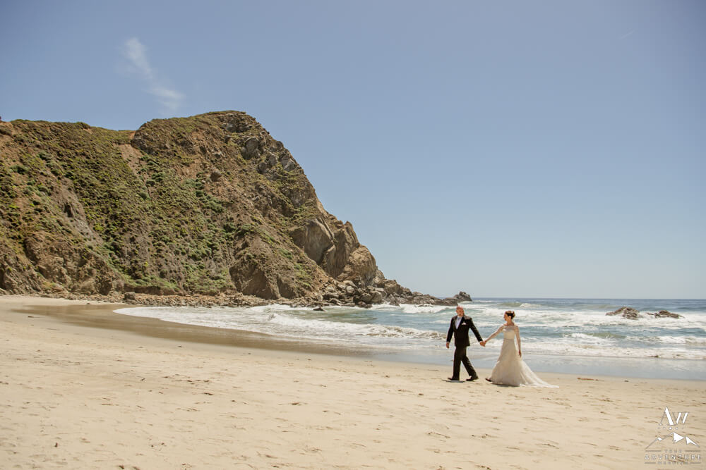 Big Sur Wedding Couple at Pfeiffer Beach